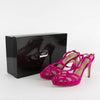 Unutzer Pink Suede Strappy Sandals