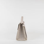 Christian Dior White Pebbled Leather Diorever Bag