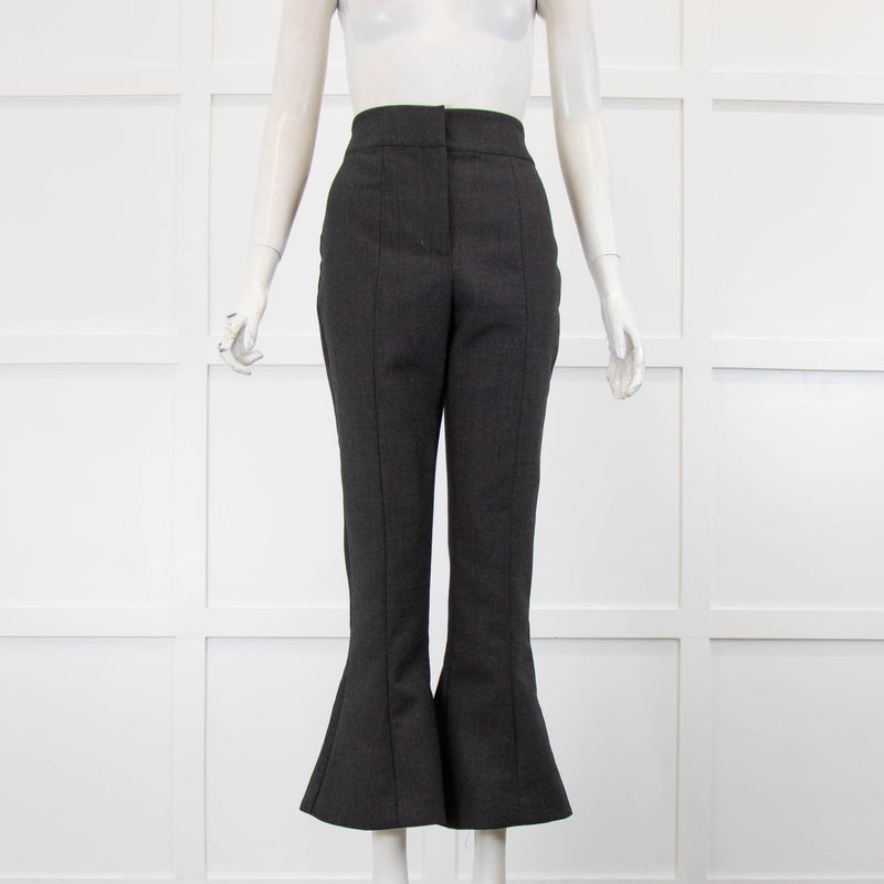 Jacquemus Grey Wool Flared Trousers