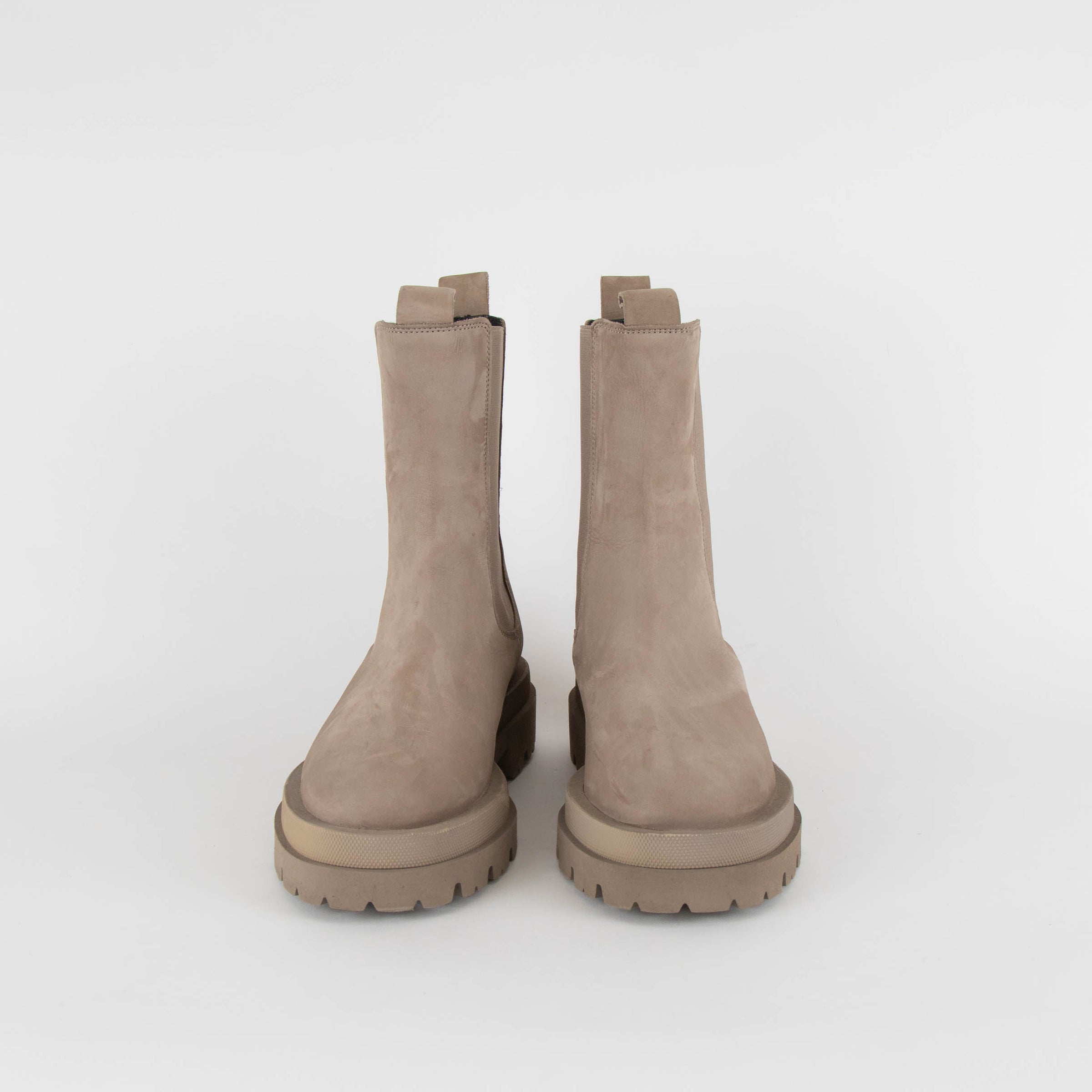 Kennel & Schmenger Beige Nubuck Chunky Chelsea Boots Phoenix Style