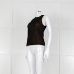 Vince Black And Camel Double Layered Vest Top