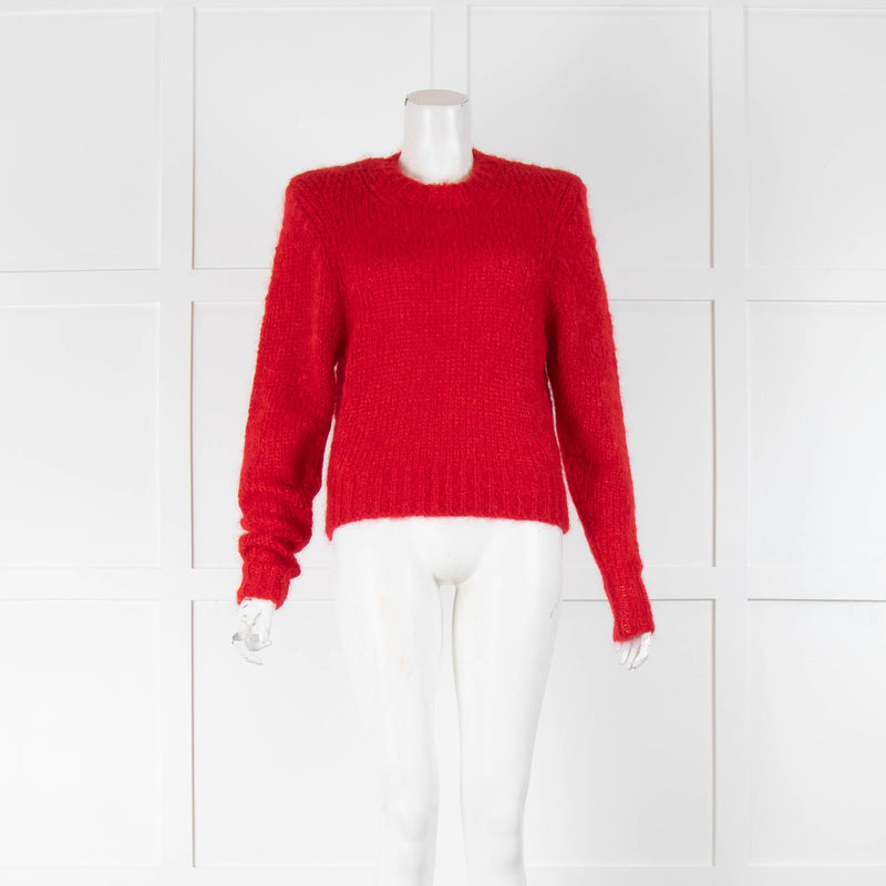 Isabel Marant Red Mohair Short Sweater