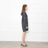 Tibi Grey Sequinned Dropped Back Tunic Dress