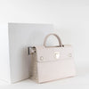Christian Dior White Pebbled Leather Diorever Bag