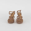 Unutzer Beige Snakeskin Effect Strappy Sandals