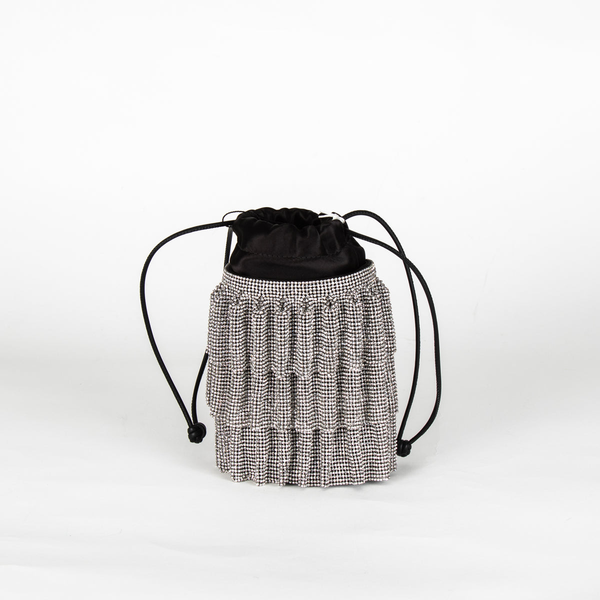 Alexander Wang Black Crystal-Embellished Bucket Bag