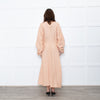 Jil Sander Peach Long Gathered Sleeve And Waist Dress