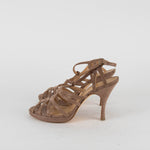Unutzer Beige Snakeskin Effect Strappy Sandals
