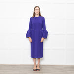 Roksanda Purple Exaggerated Sleeve Midi Dress