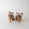 Unutzer Beige Snakeskin Effect Strappy Sandals