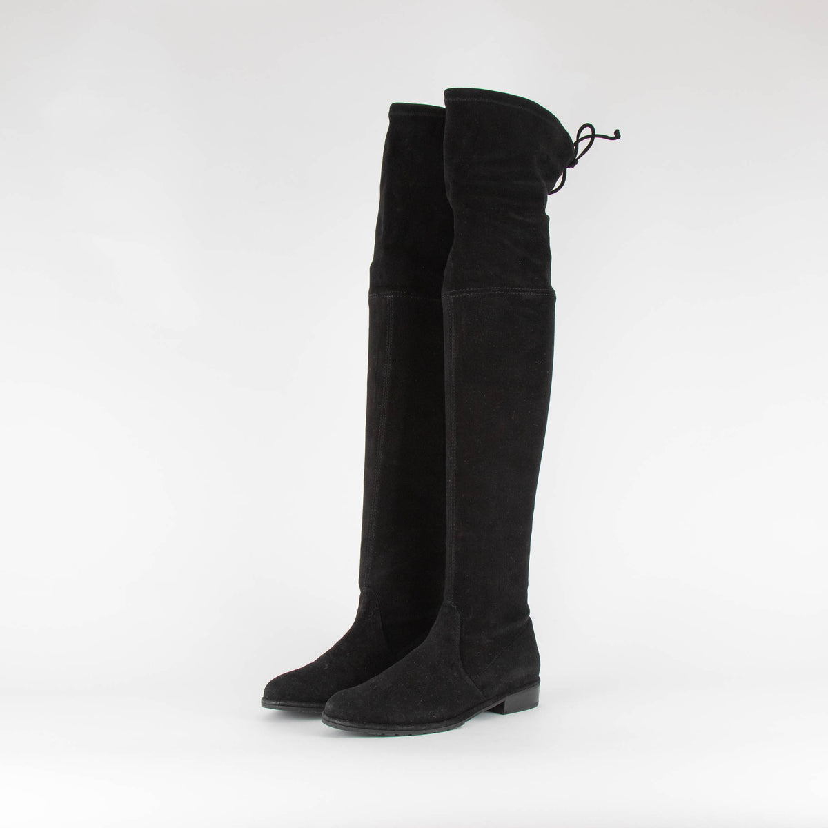 Stuart Weitzman Black Suede Lowland Boots