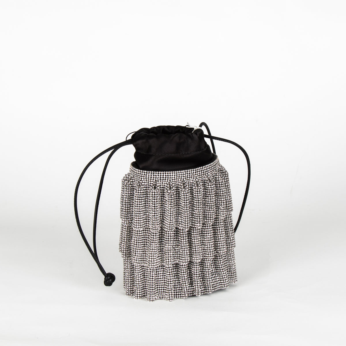 Alexander Wang Black Crystal-Embellished Bucket Bag