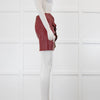 Isabel Marant Etoile Red Faux Leather Ruffle Mini Skirt