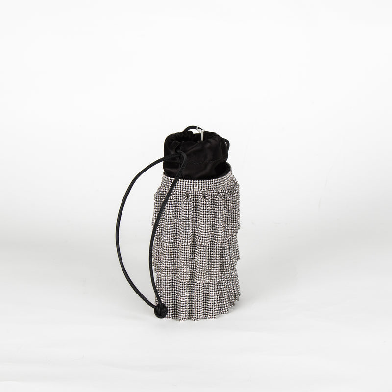 Alexander Wang Black Crystal-Embellished Bucket Bag