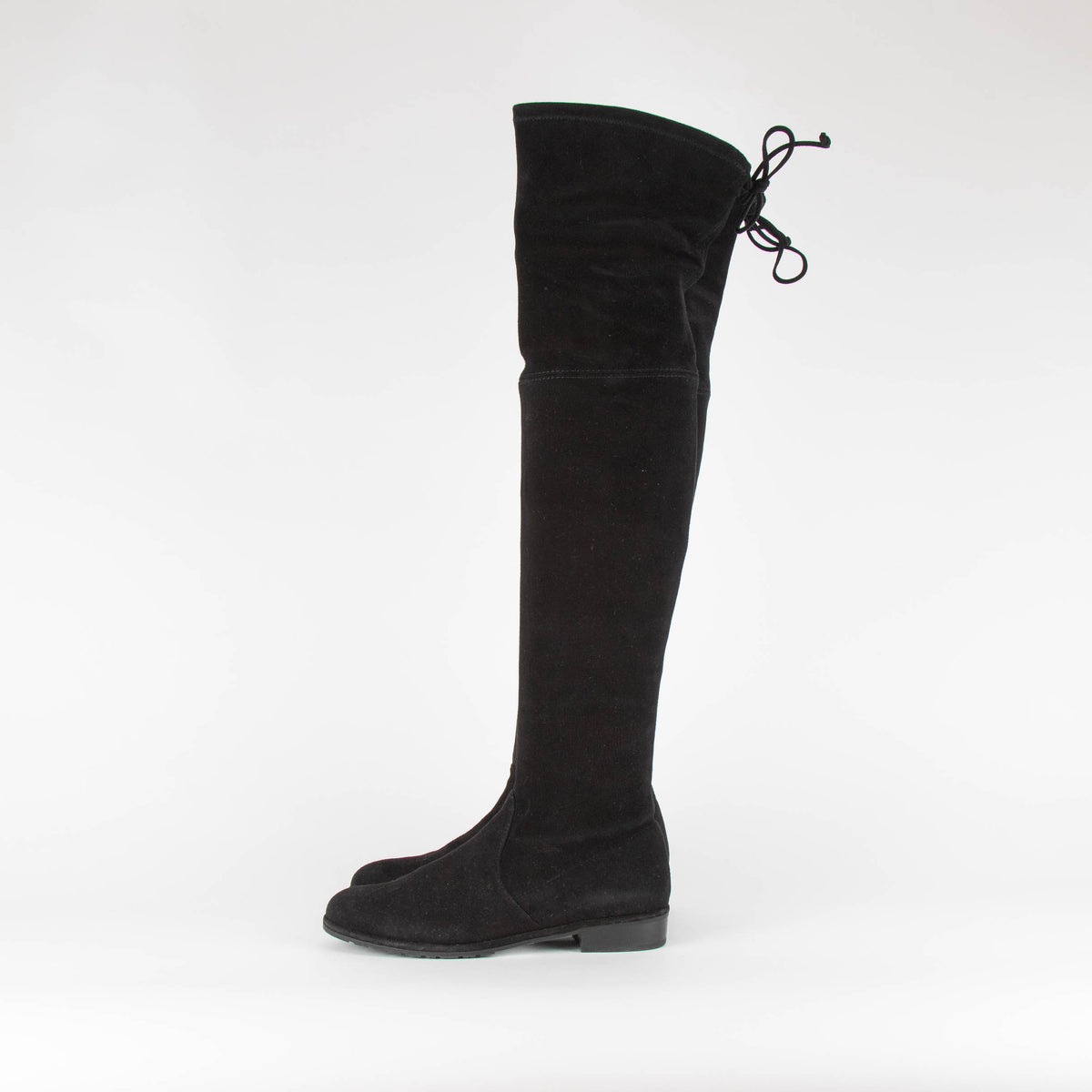 Stuart Weitzman Black Suede Lowland Boots