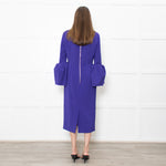 Roksanda Purple Exaggerated Sleeve Midi Dress