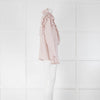 Zadig & Voltaire Pale Pink Silk Ruffle Blouse