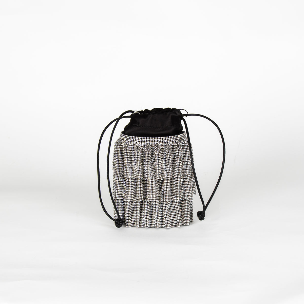 Alexander Wang Black Crystal-Embellished Bucket Bag
