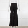 Chloe Black Flared Ruched Knee Detail Trousers