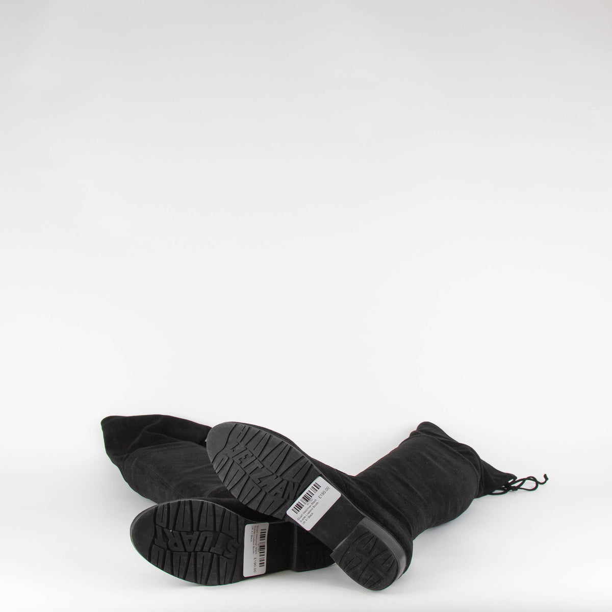 Stuart Weitzman Black Suede Lowland Boots