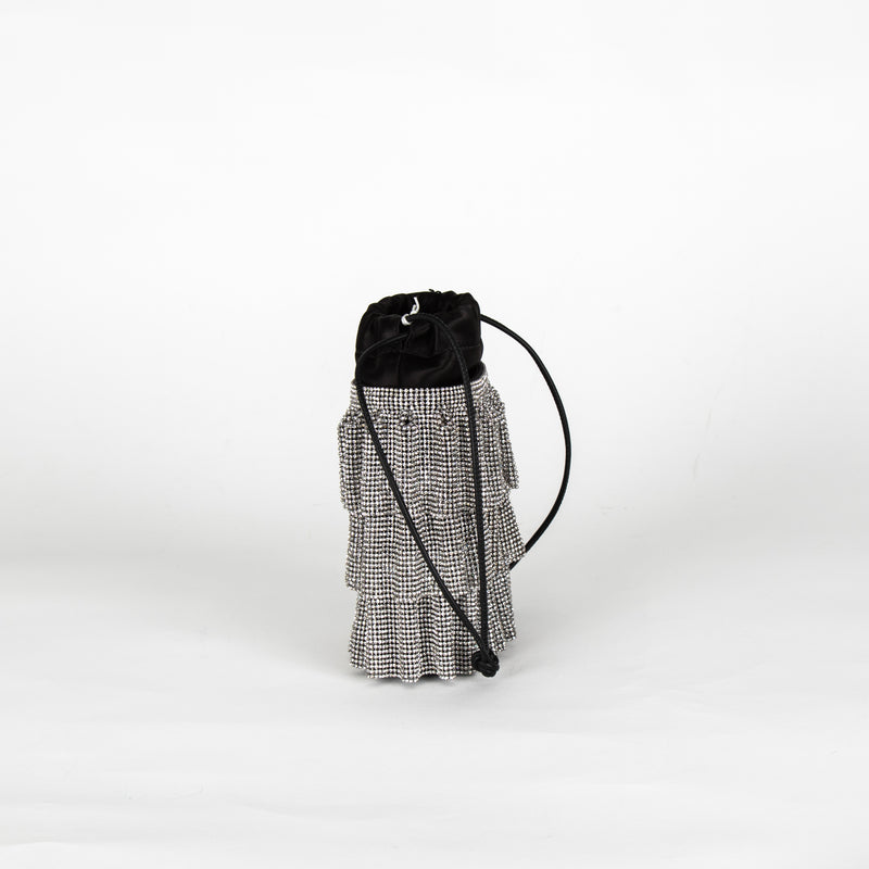 Alexander Wang Black Crystal-Embellished Bucket Bag