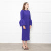 Roksanda Purple Exaggerated Sleeve Midi Dress