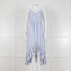 Rails Blue And White Stripe Strappy Button Front Dress