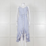 Rails Blue And White Stripe Strappy Button Front Dress