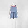 Lazul Blue Silk Sleeveless Playsuit