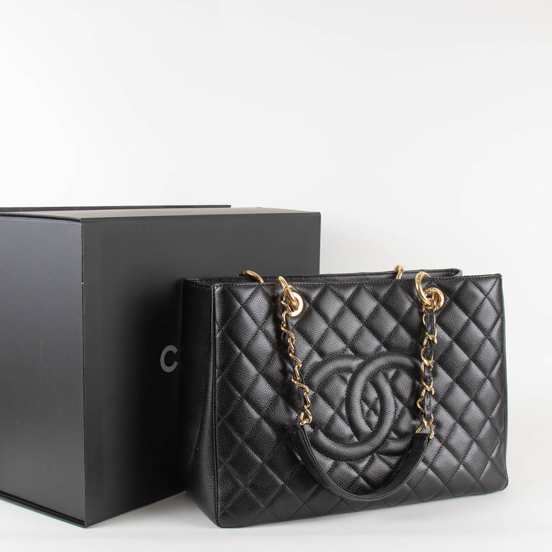 Chanel Grand Shopping Tote Black Caviar Leather