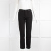 7 For All Mankind Black Grosgrain Frill Waist Jeans