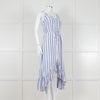 Rails Blue And White Stripe Strappy Button Front Dress