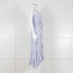 Rails Blue And White Stripe Strappy Button Front Dress