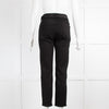 7 For All Mankind Black Grosgrain Frill Waist Jeans