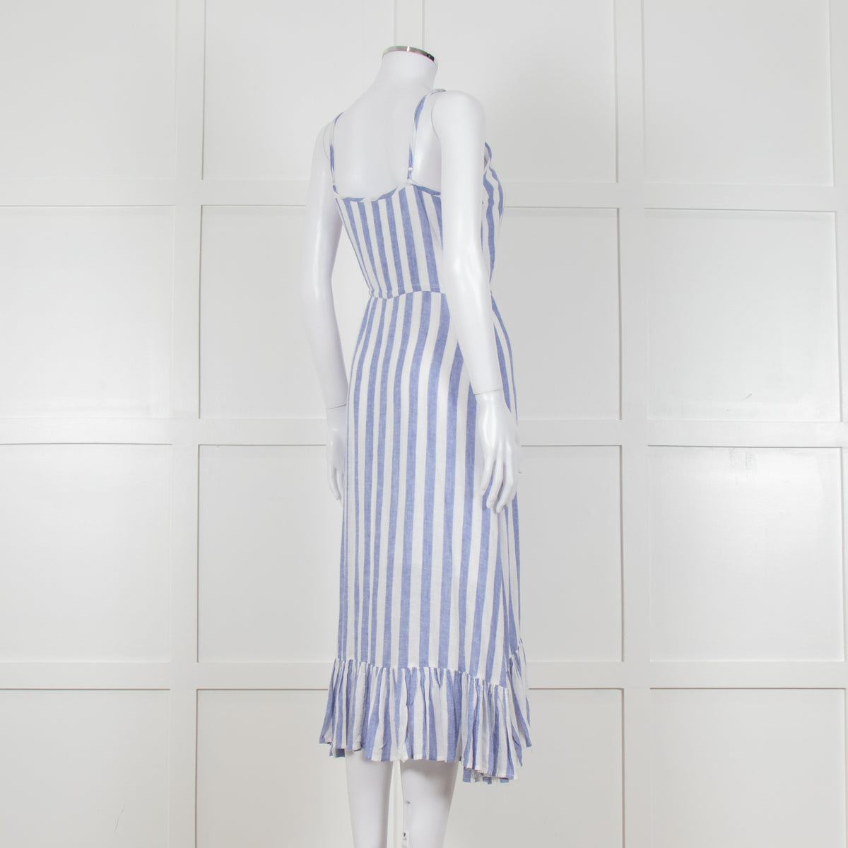 Rails Blue And White Stripe Strappy Button Front Dress