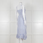 Rails Blue And White Stripe Strappy Button Front Dress