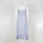 Rails Blue And White Stripe Strappy Button Front Dress