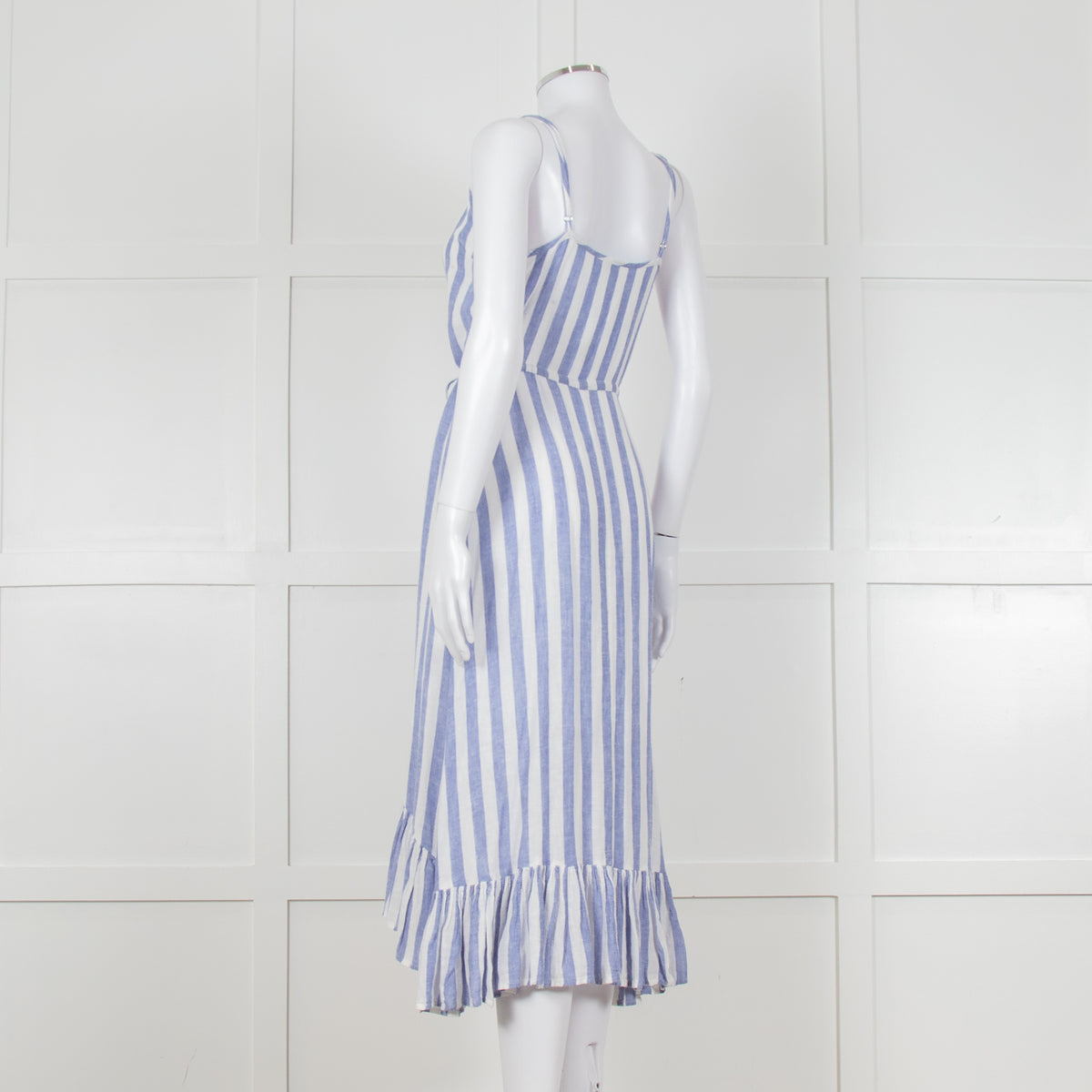Rails Blue And White Stripe Strappy Button Front Dress
