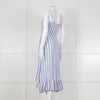 Rails Blue And White Stripe Strappy Button Front Dress