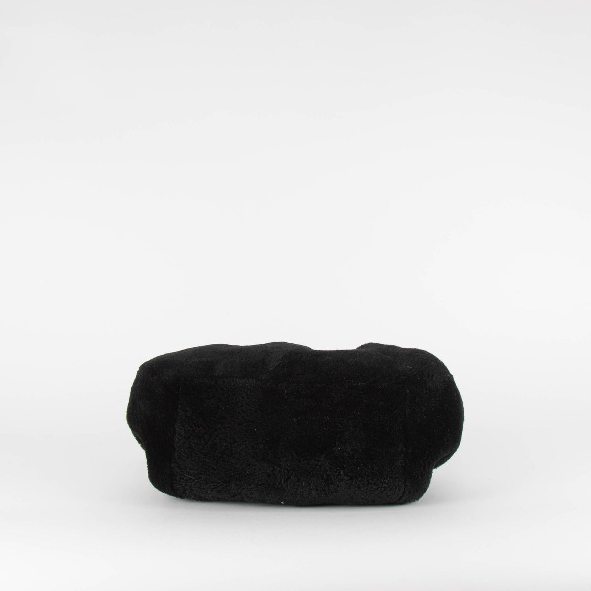 Weekend Max Mara Pasticcino Black Faux Fur Bag With Extra Chain Strap