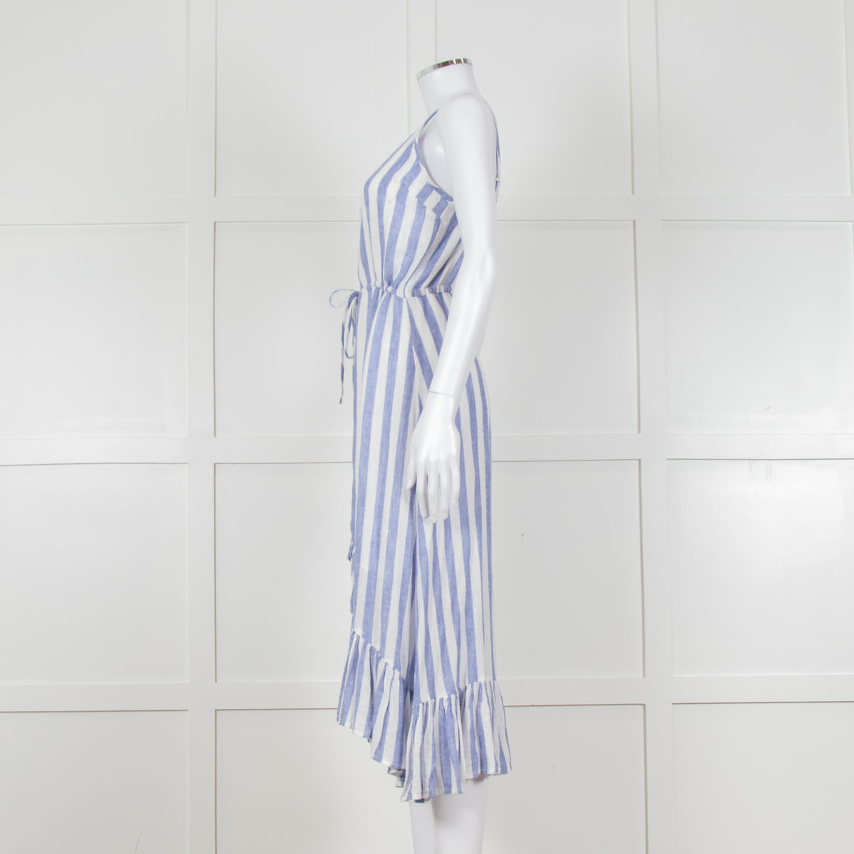 Rails Blue And White Stripe Strappy Button Front Dress