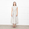 Me+Em Cream Black Piping Tweedy Sleeveless Belted Dress