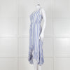 Rails Blue And White Stripe Strappy Button Front Dress