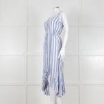 Rails Blue And White Stripe Strappy Button Front Dress