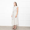 Me+Em Cream Black Piping Tweedy Sleeveless Belted Dress
