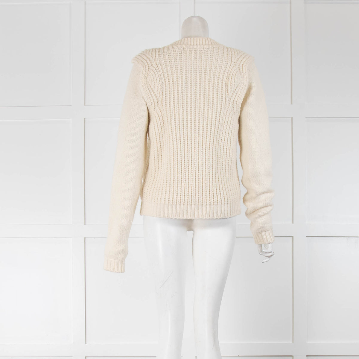 Bash Cream Knitted Button Up Cardigan