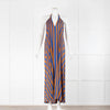 Natalie Martin Lola Dress in Blue/Coffee Stripe