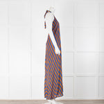 Natalie Martin Lola Dress in Blue/Coffee Stripe