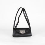 Durazzi Milano Black Leather Roll Bag