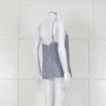 Gold Hawk Blue Striped White Lace Trim Cami